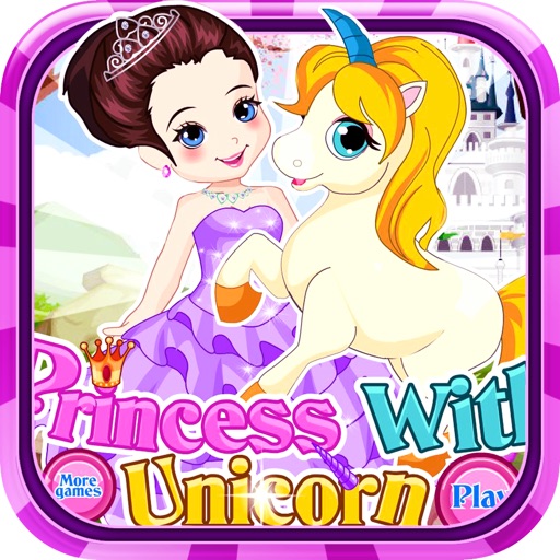 Princess With Unicorn icon