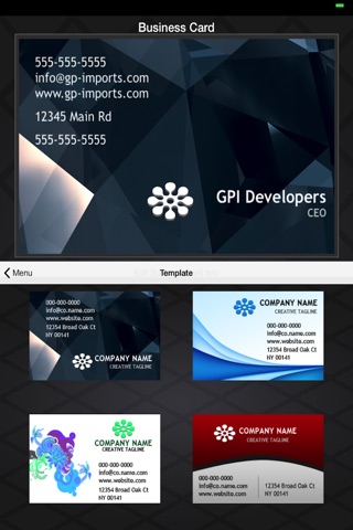 Business Card Builder Lite screenshot 3