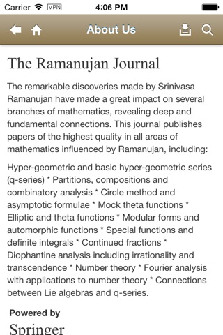 The Ramanujan Journal screenshot 2