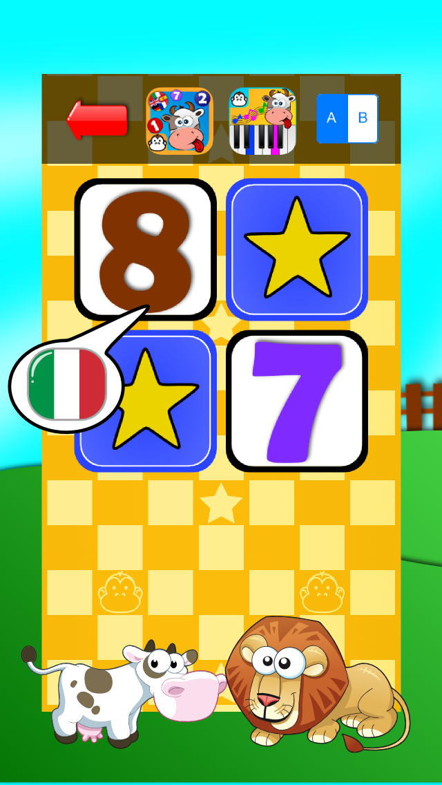 How to cancel & delete Baby Match Game - Learn the numbers in Italian from iphone & ipad 1