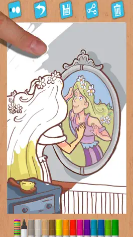 Game screenshot paint and discover the princess Rapunzel - Girls coloring game Rapunzel apk