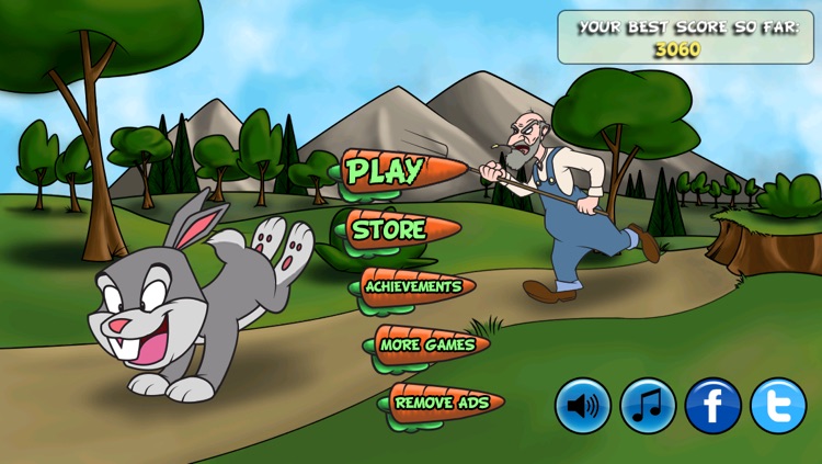 Wild Carrot Hunt : Crazy Farm Rabbit