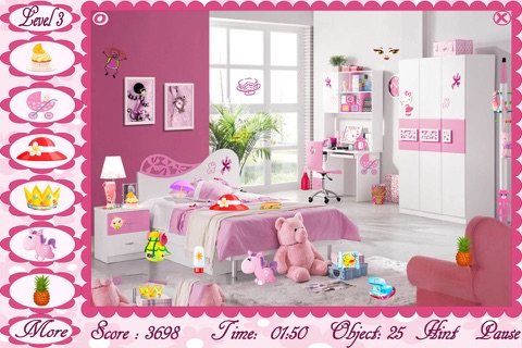 Princess Rooms Hidden Objects Game screenshot 2