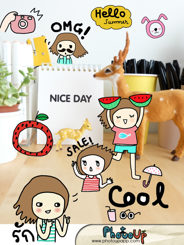 ‎NgiNgi Stamp by PhotoUp- Doodle and cute stamps for decoration photos Screenshot