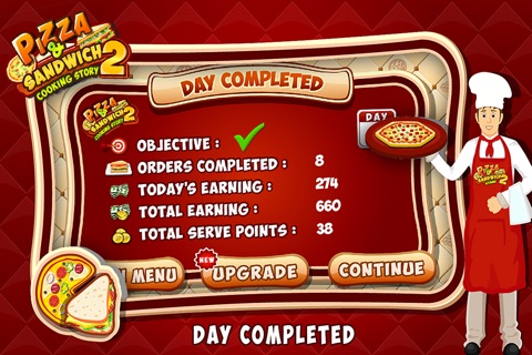 Pizza & Sandwich Cooking Story 2 - Free Time Management & Food serving dress up game for kids and girls screenshot 3