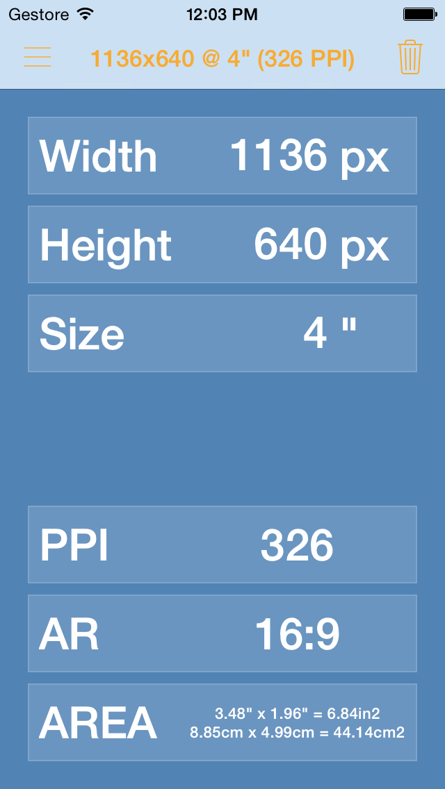 Screenshot #1 pour PPI Calc - PPI Calculator