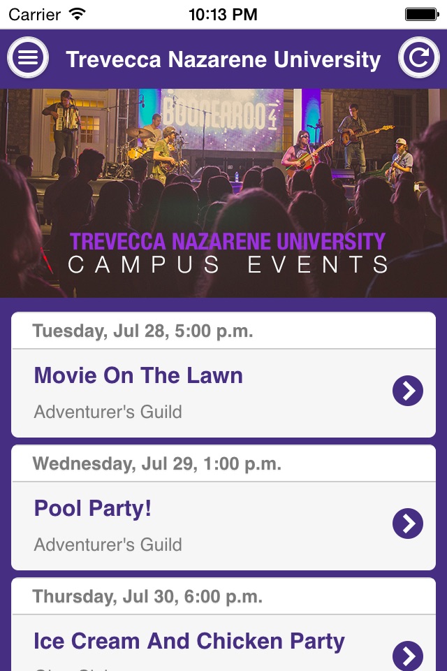 Trevecca Nazarene University Events screenshot 2