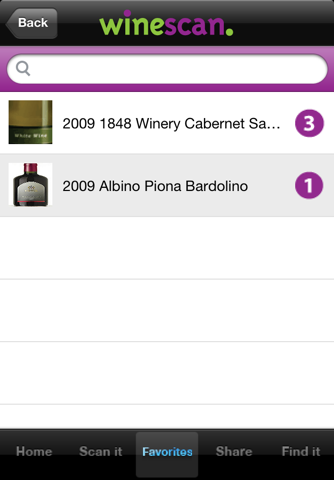 Winescan screenshot 3