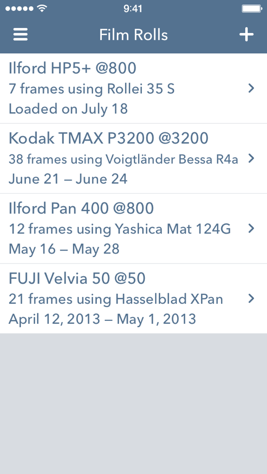 Film Rolls – App for Film Photographers - 133 - (iOS)