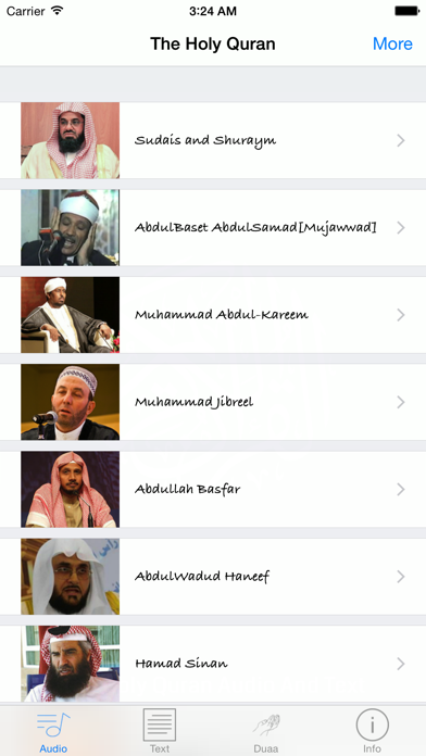 Arabic Quran and Dua Audio with text iPhone screenshot