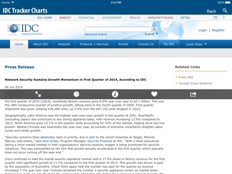 IDC Tracker Charts for iPad screenshot 3