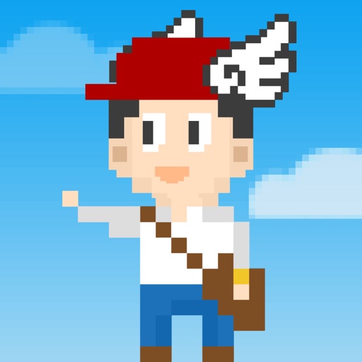 Pixel Man Climbing Ladder icon