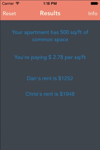 Roommate Rent Calculator screenshot 3