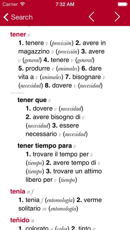 Spanish-Italian Dictionary from Accio