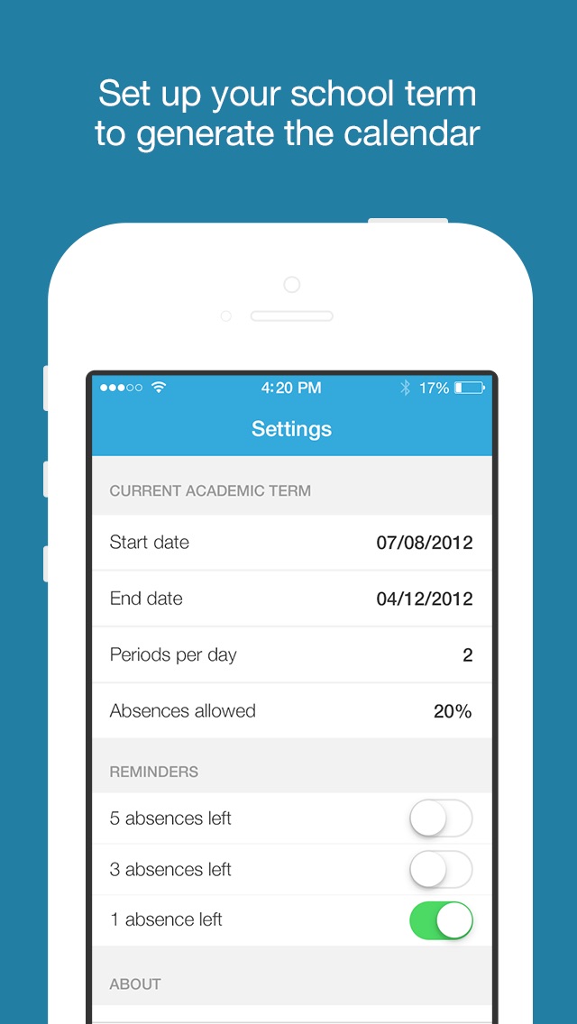 facool college attendance tracker