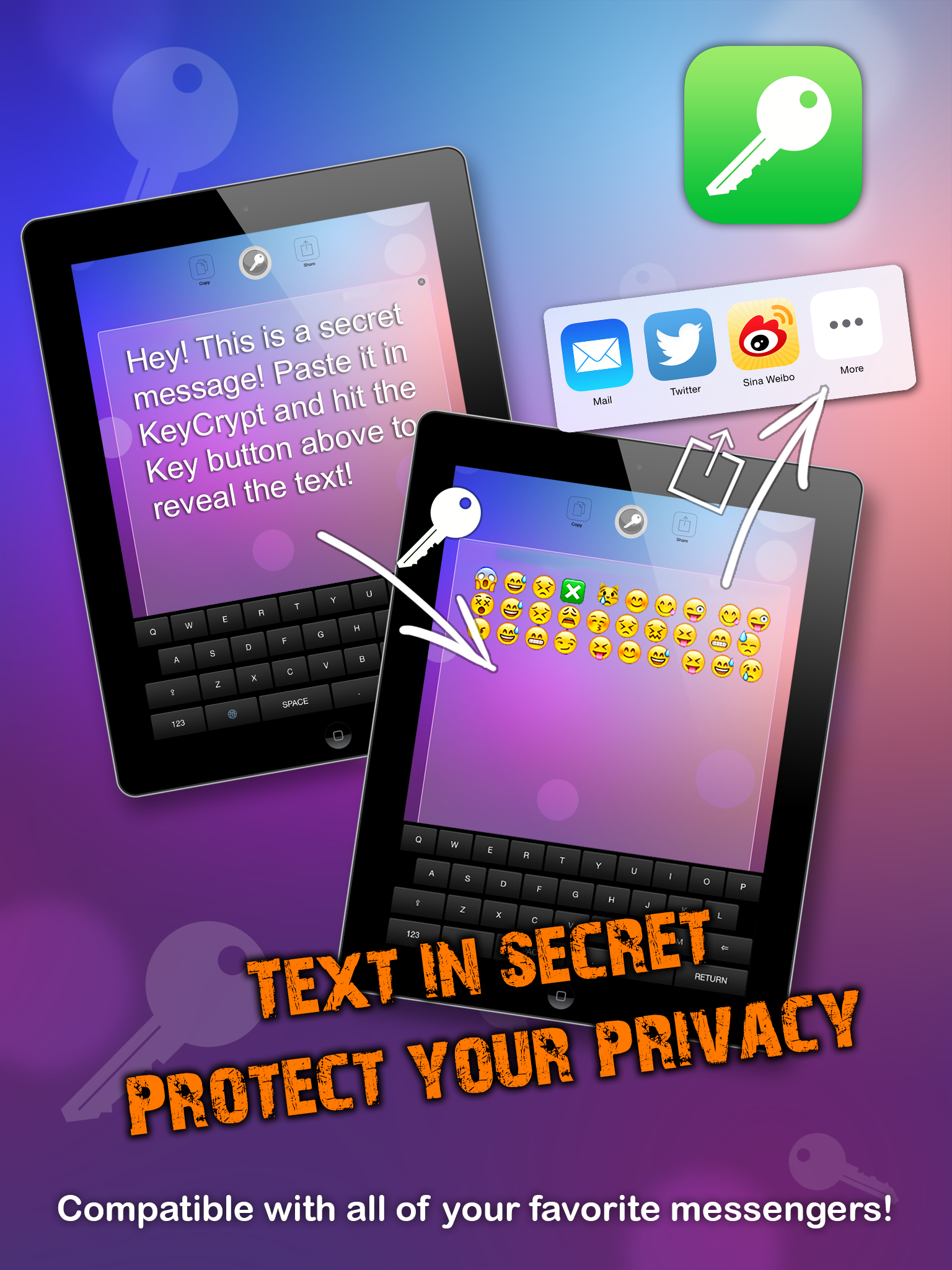 Key Crypt - Text in secret!