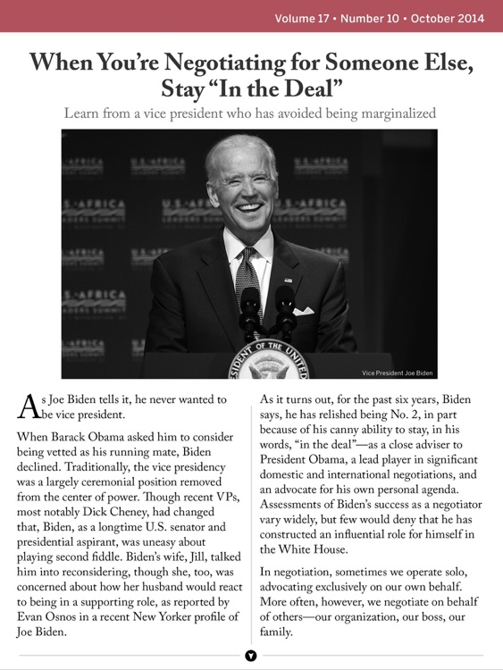 Harvard Negotiation Briefings