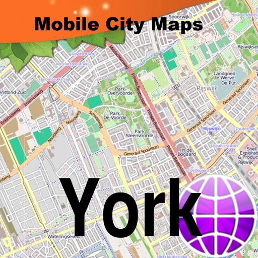 York, UK, Street Map icon