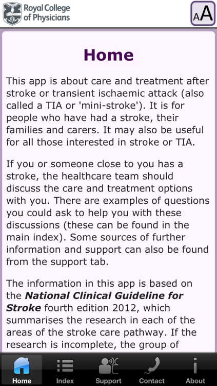 RCP Stroke Guideline 2012 – Patient and Carer