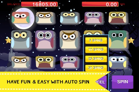 An Animal Wheel - Owlets Spin Slot Machine Simulator PRO screenshot 2