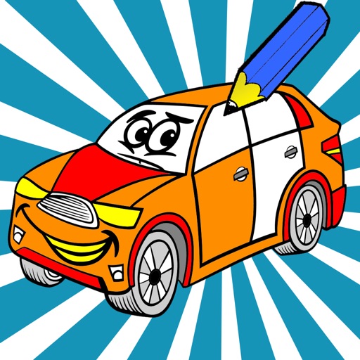 A Cars Coloring Book for Children: Learn to color a racing car, SUV, tractor, truck and more