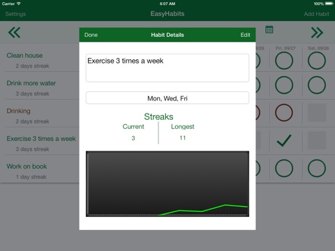EasyHabits HD - Daily Motivation and Habit Maker screenshot 3