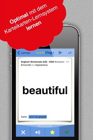 Englisch Vokabeltrainer (USA) mit 6 Stufen Lernsystem mit  5000 Vokabeln screenshot 3