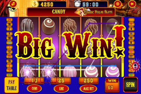 777 Big Crazy Candy Slots - The Sweet Lucky Casino Slot Machine screenshot 2