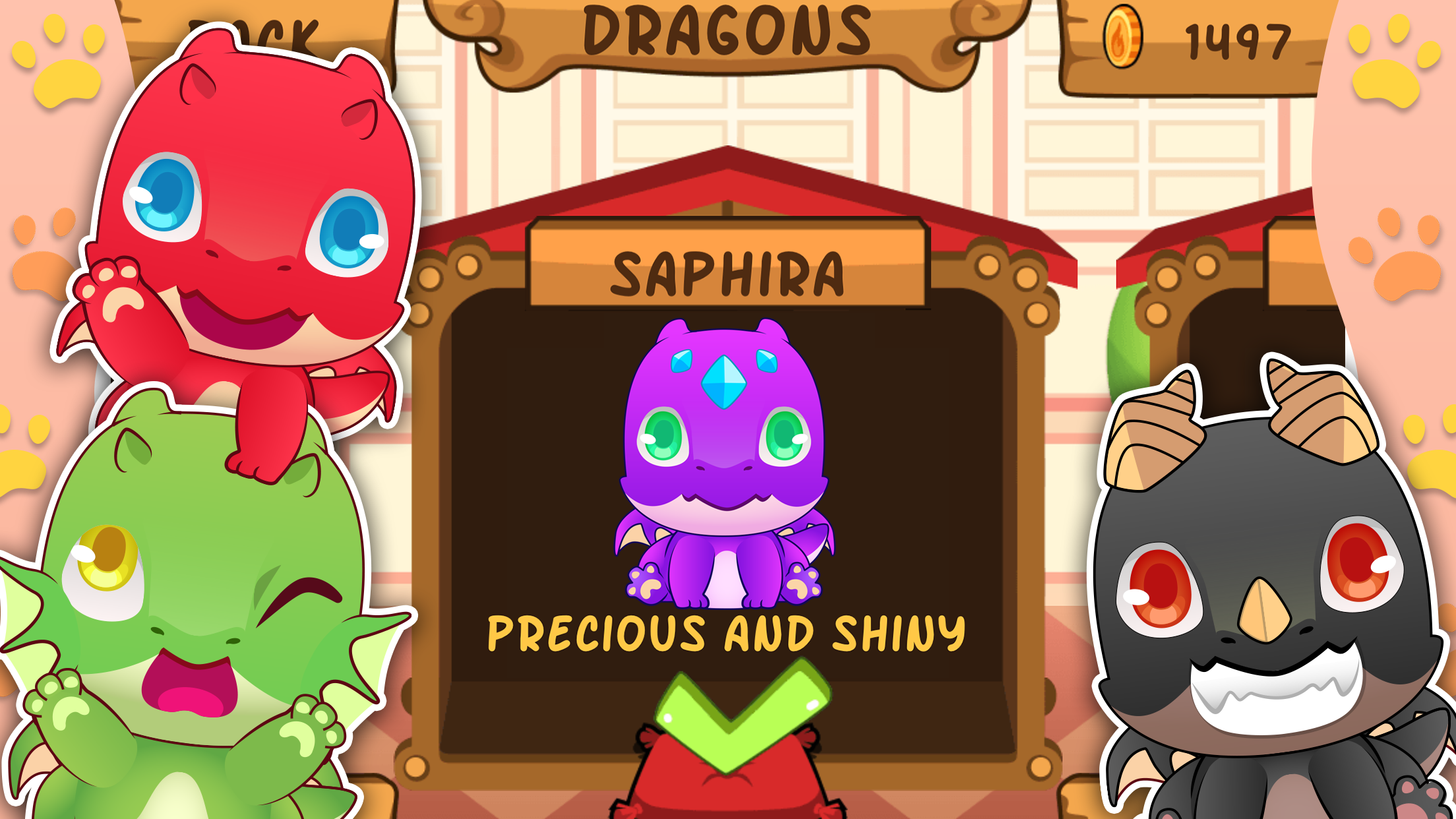 My Virtual Dragon - Pocket Pet Monster with Mini Games for Kids screenshot 2