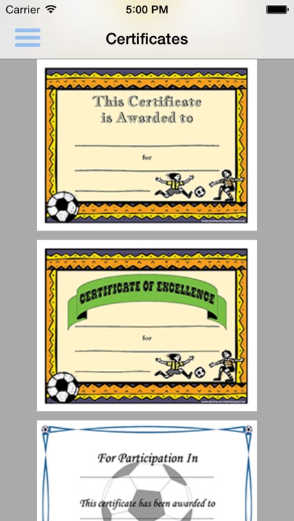 Soccer Pack 01 Certificate Creator