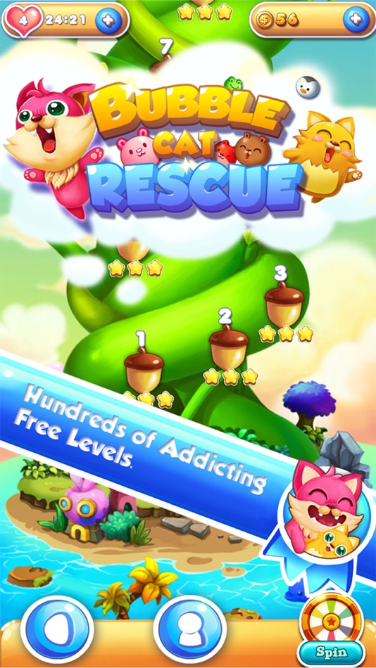 #3. Bubble Cat Rescue (iOS) Podle: Ezjoy