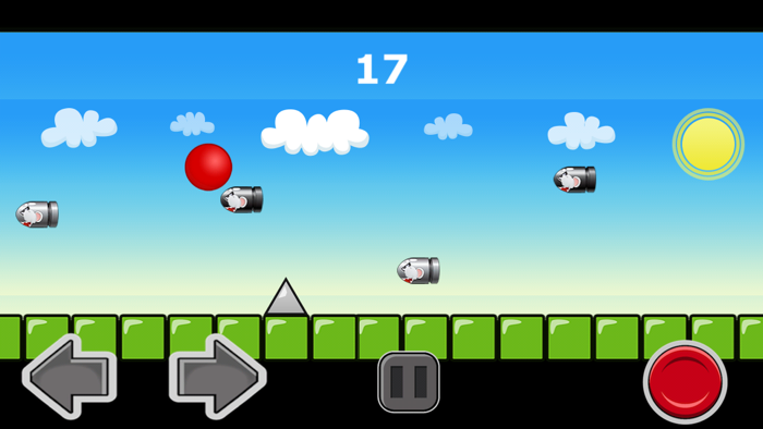 A Red Ball Bullet Escape - Avoid Bouncing Spikes