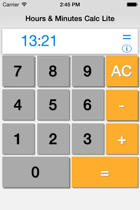 Ore Minuti Calculator Lite