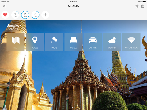 Screenshot #4 pour Planificateur de voyages, guide de voyage et carte offline pour la Thaïlande, l'Indonésie, la Malaisie, l'Inde, le Cambodge,Viêt Nam et Singapour