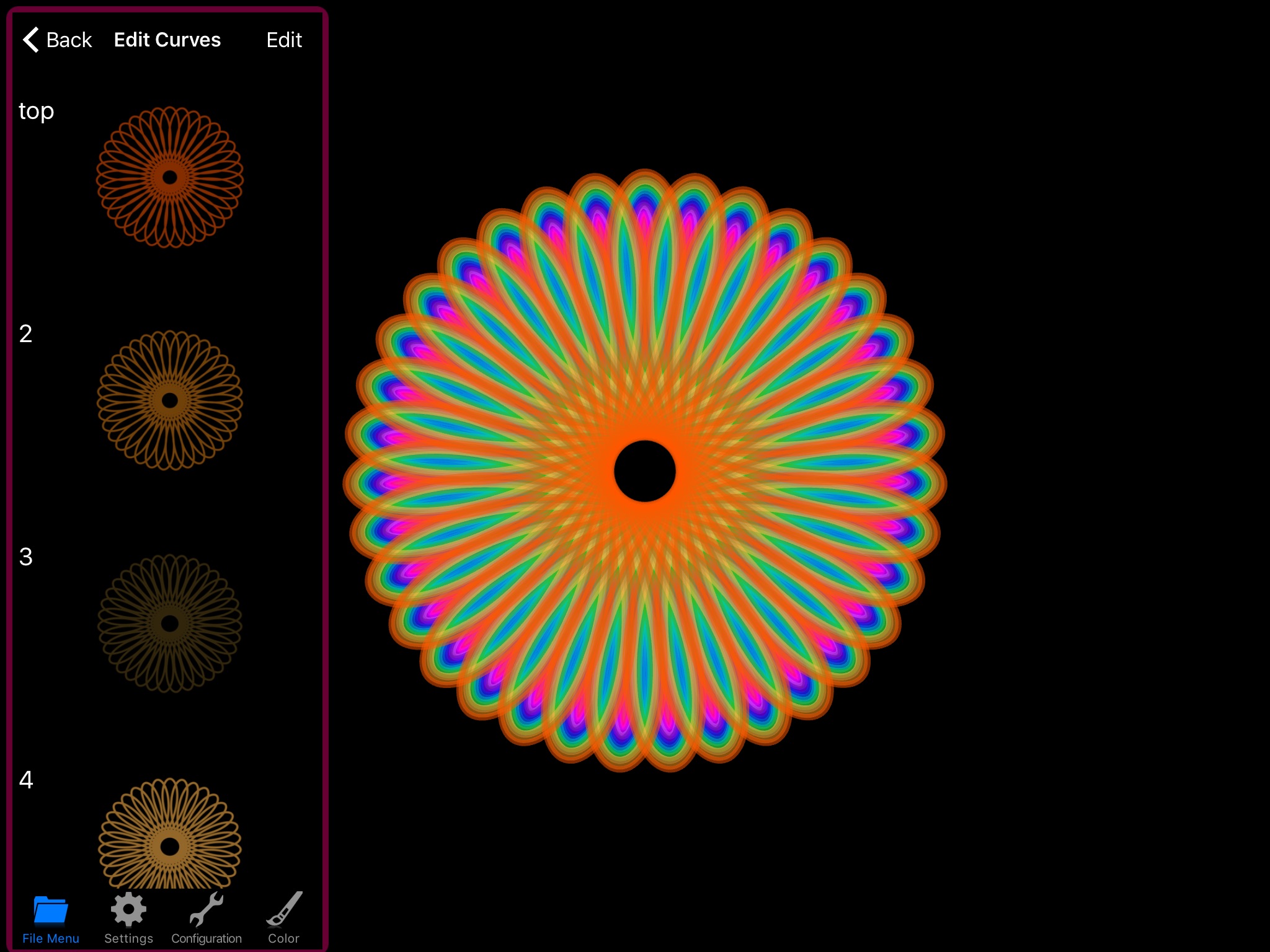 SpiroDesigner - spirograph simulator screenshot 4