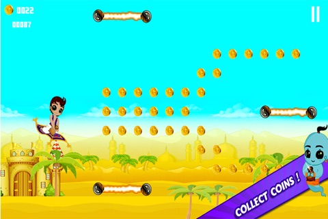Aladdin's Genie Magic Wings Flying Chase - Super Flying Kids Games Free screenshot 4