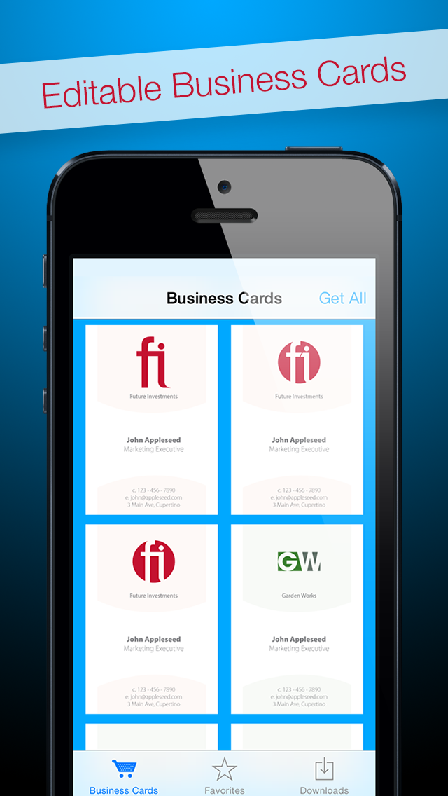 Screenshot #1 pour Business Cards for Adobe Illustrator® - Editable Royalty-Free Templates