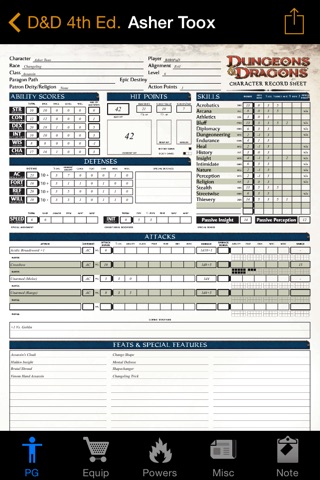 Real Sheet Unlimited: D&D 4th Edition screenshot 2