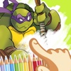 Cartoon coloring series for Teenage Mutant Ninja Turtles unofficial version