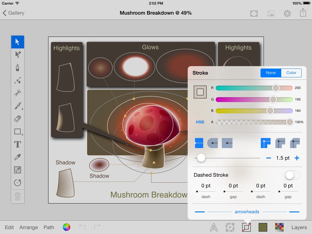 iDesign Touch: 2D Vector Drawing & Design screenshot 2