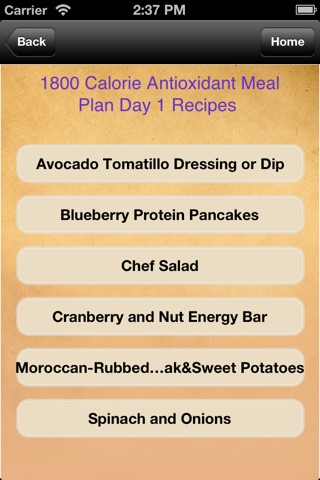 Meal Plans - Antioxidant 7 Day Meal Plans screenshot 3
