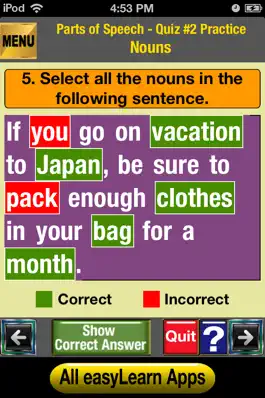 Game screenshot easyLearn English Grammar - Parts of Speech Lite mod apk