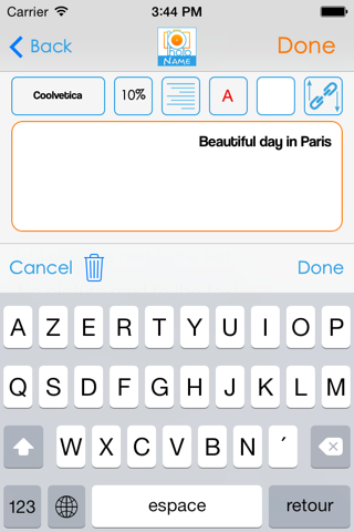 PhotoName plus : Add texts and captions to your pictures. screenshot 2