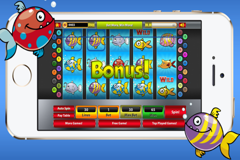 A Lucky Fish Casino Slot Machine - Free Daily Bonus Slots screenshot 3