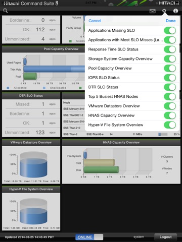 Hitachi Command Suite v8.0 for iPad® screenshot 2