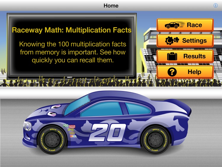 RE@L Raceway Math: Multiplication Facts