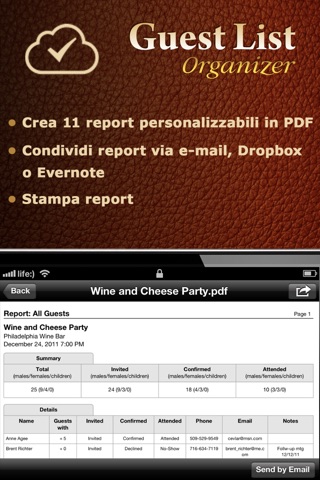 Guest List Organizer Lite screenshot 2