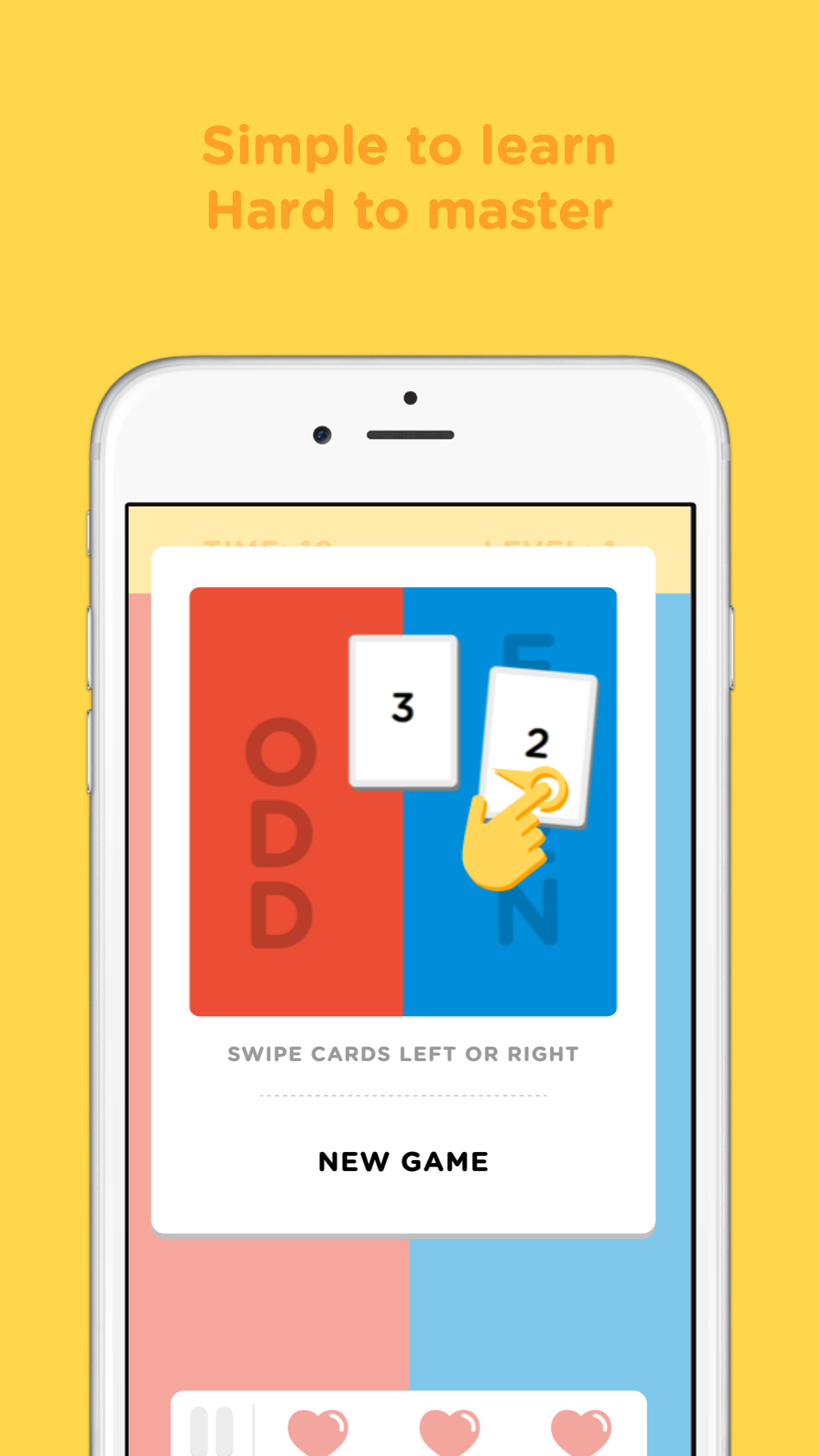 OddSwipe - A minimalistic fast paced logical game where quick thinking is key!