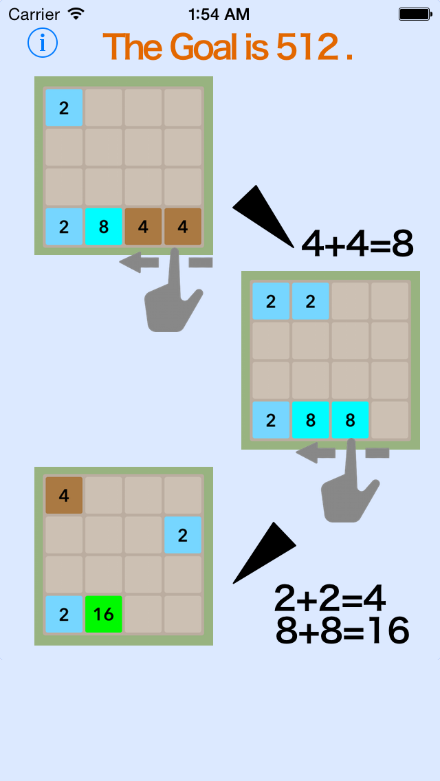 Screenshot #2 pour 2048 Plus simple Facile Puzzle gratuit: 512