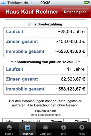 Annuitäten Rechner (Immobilien-Kauf-Rechner) screenshot 4